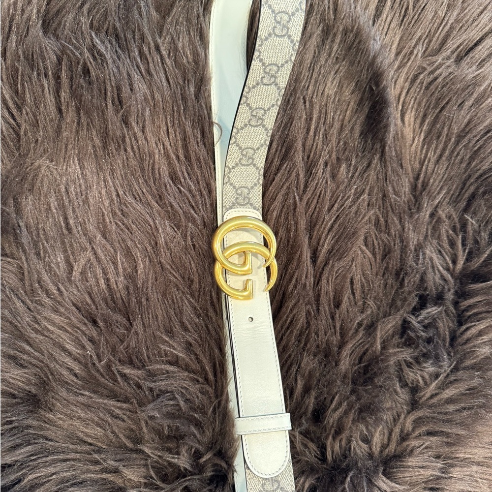 Gucci Beige and Gold Women's Belt